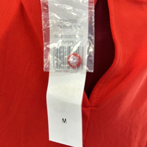 Long Tall Sally pumpkin tie front top - Picture 4 of 5